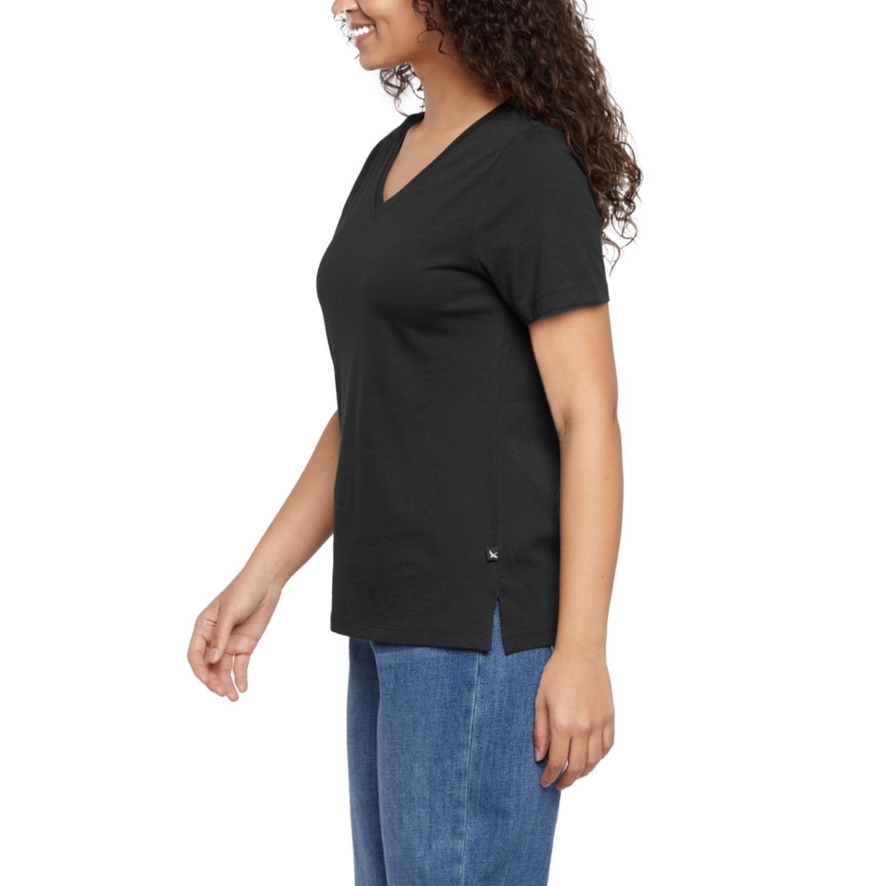 Eddie Bauer Black Coast and Climb Lightweight V-Neck T-Shirt Sz XL UPF 15 NWT - Picture 3 of 11